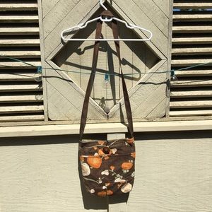 Reversible colorful floral shoulder bag purse